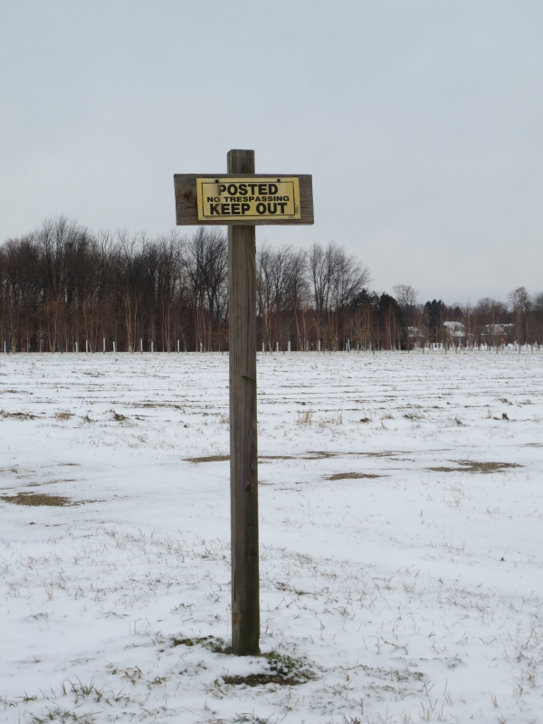 KEEP OUT sign