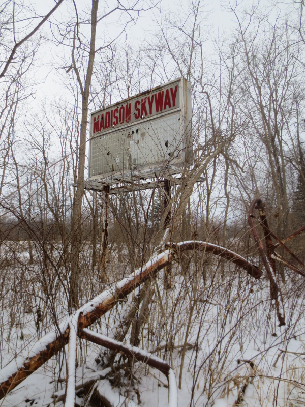 burned-down drive-in theater